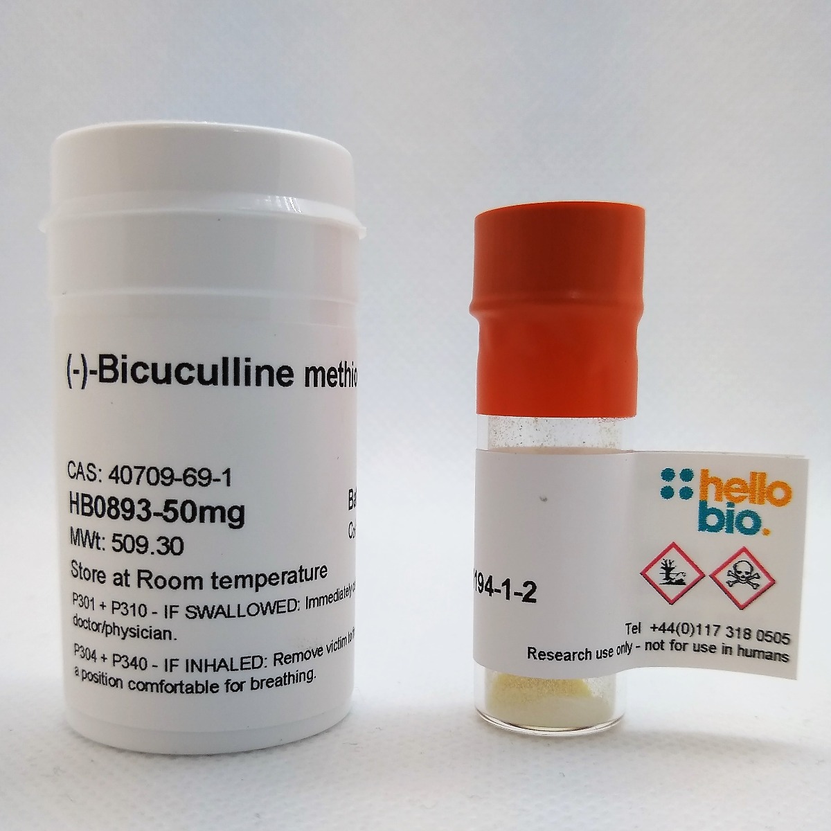 (-)-Bicuculline methiodide product vial image | Hello Bio
