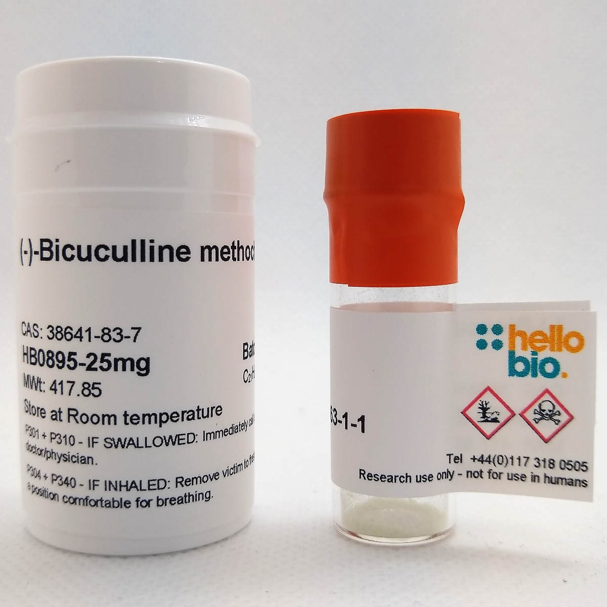 (-)-Bicuculline methochloride product vial image | Hello Bio