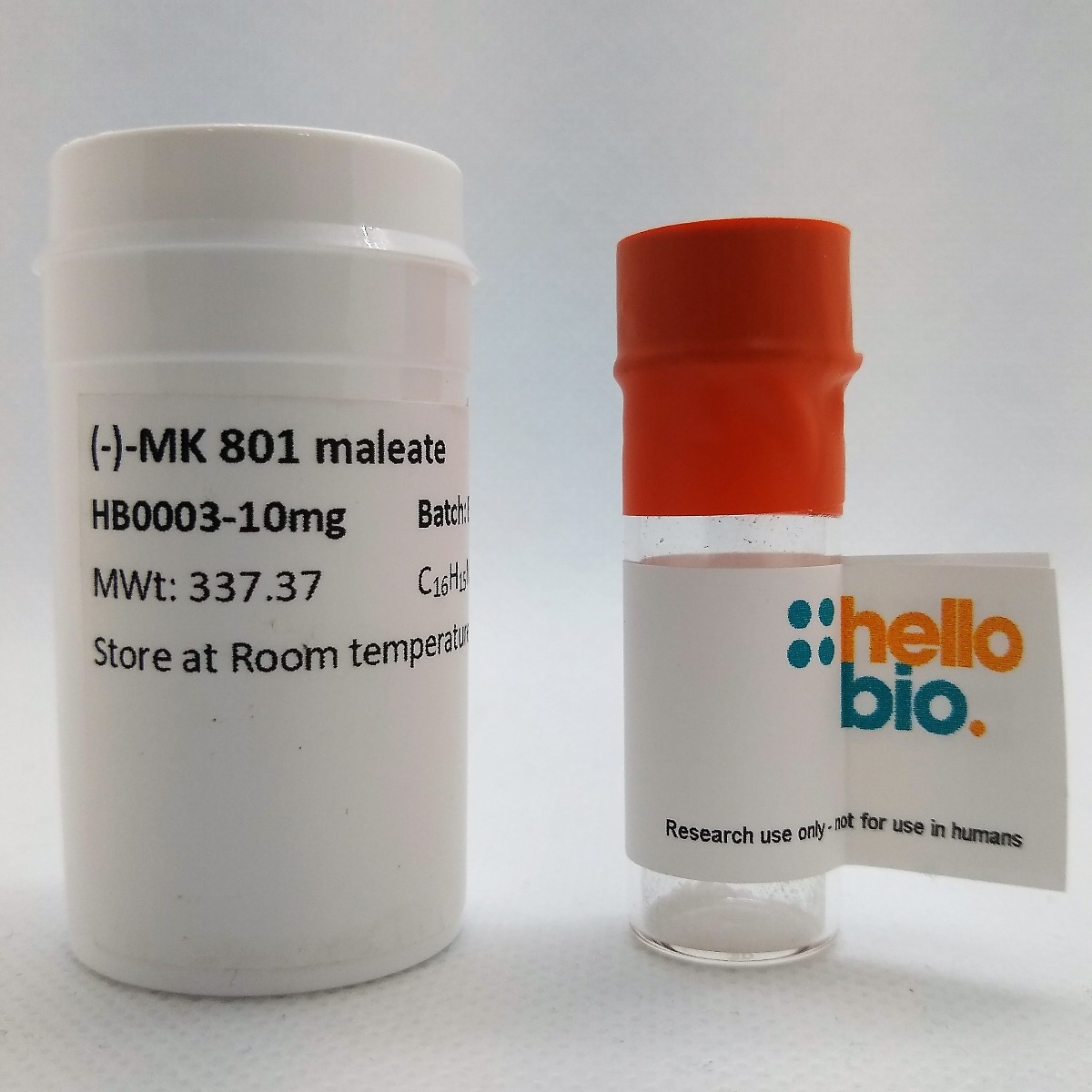 (-)-MK 801 maleate product vial image | Hello Bio