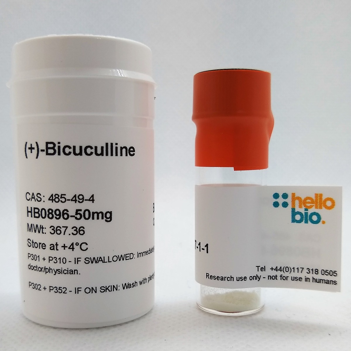 (+)-Bicuculline product vial image | Hello Bio