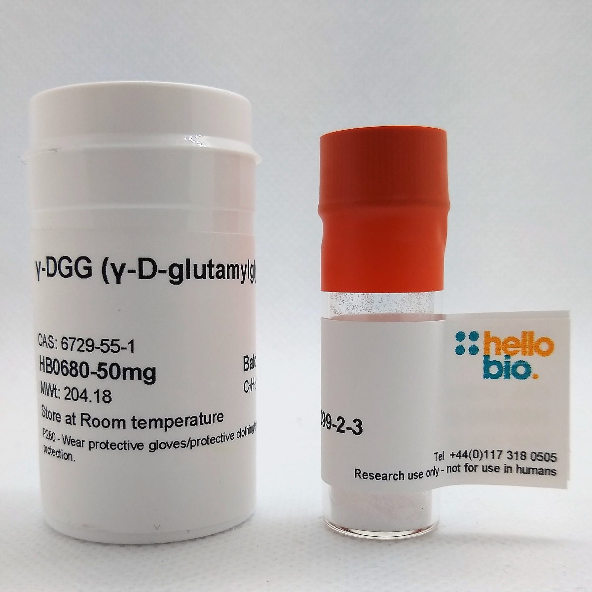 γ-DGG (γ-D-glutamylglycine) product vial image | Hello Bio