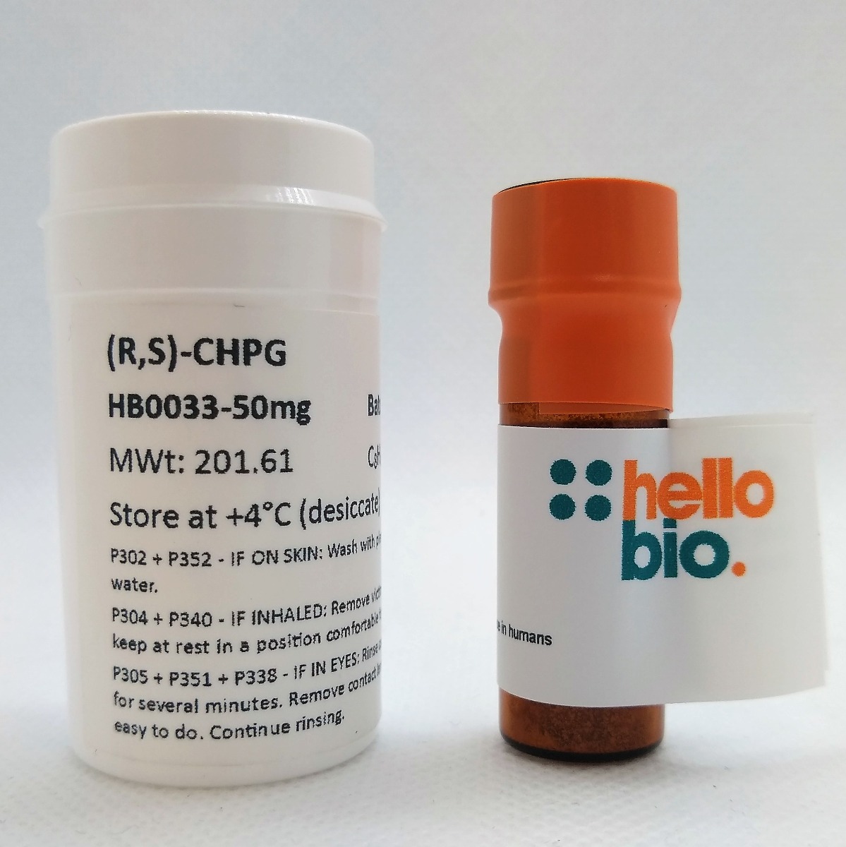 (R,S)-CHPG product vial image | Hello Bio