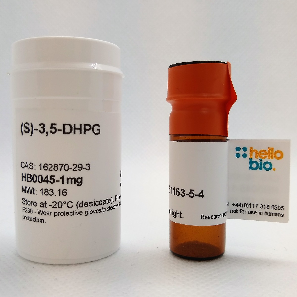 (S)-3,5-DHPG product vial image | Hello Bio