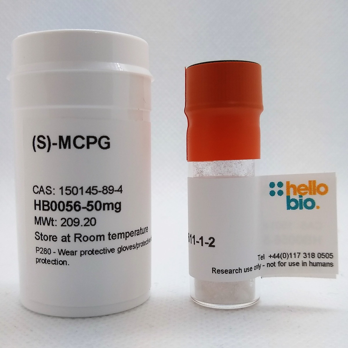(S)-MCPG product vial image | Hello Bio