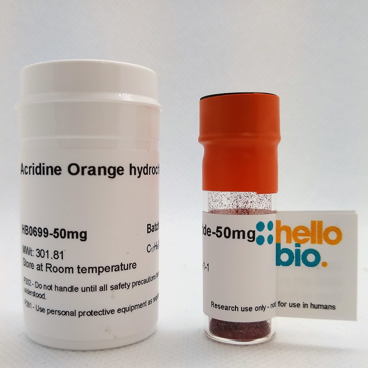 Acridine Orange hydrochloride product vial image | Hello Bio