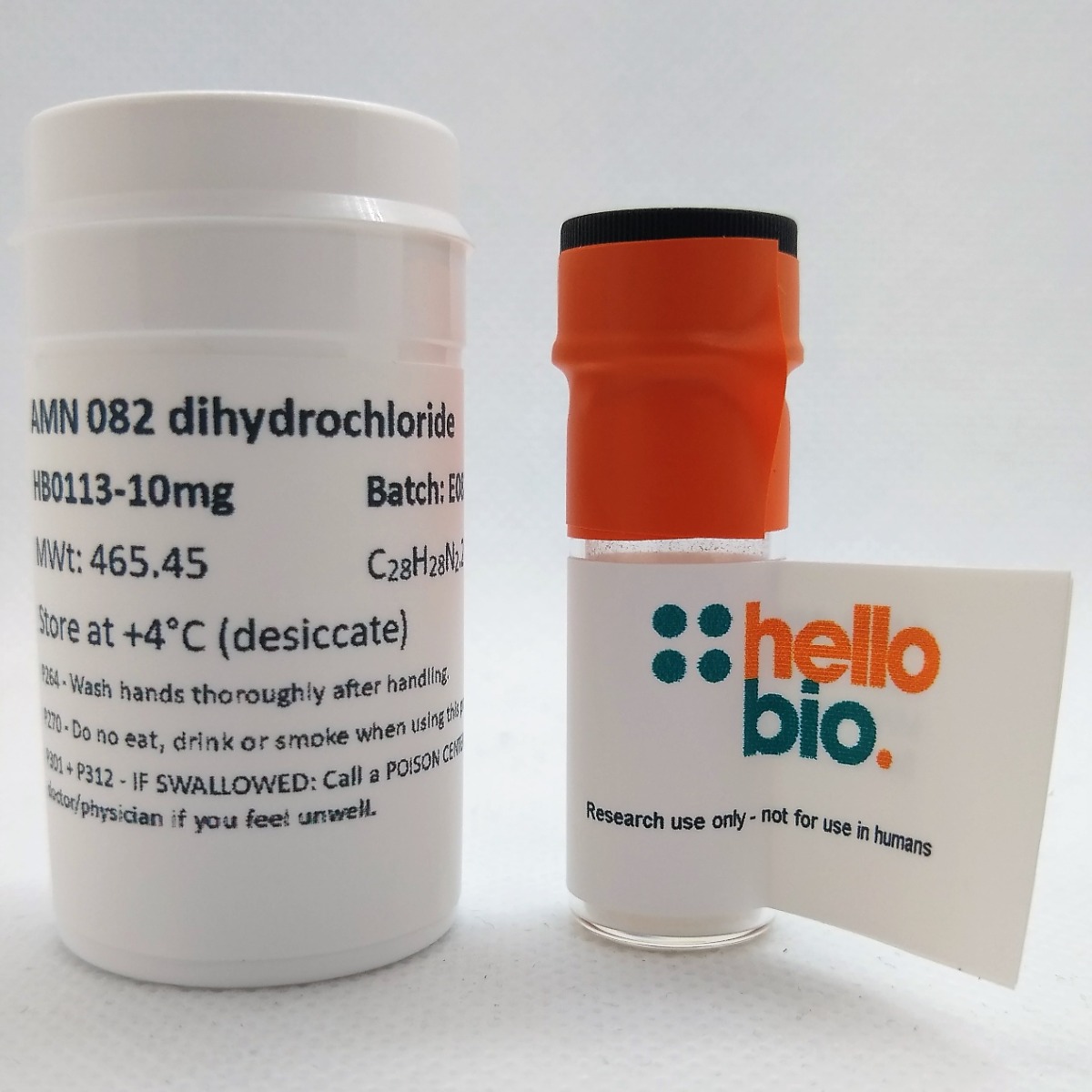 AMN 082 dihydrochloride product vial image | Hello Bio
