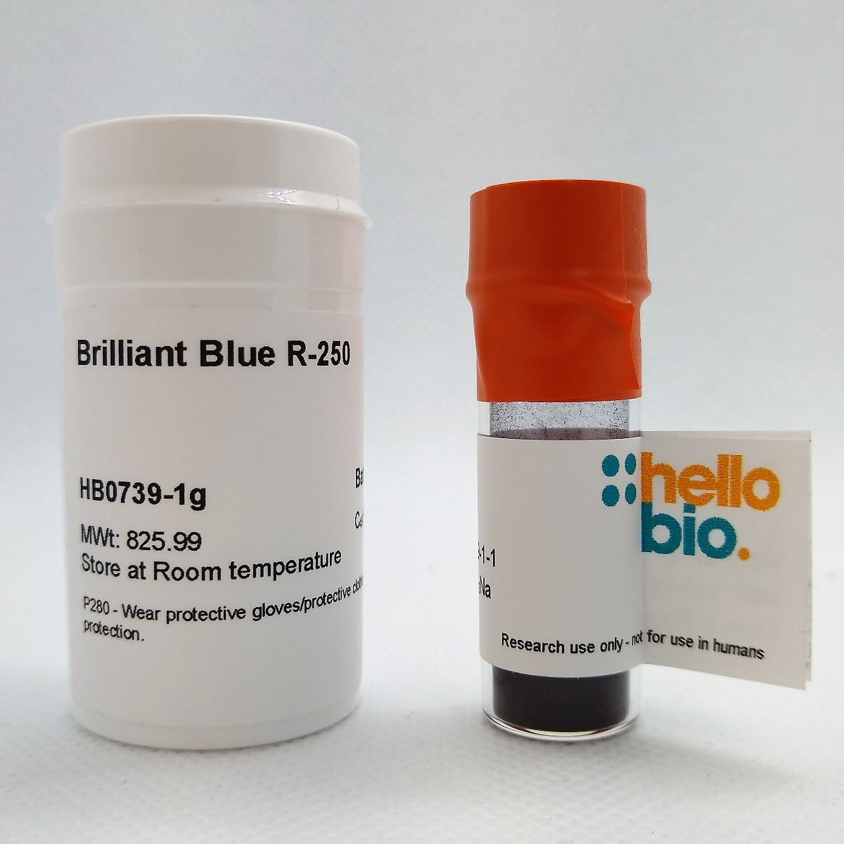Brilliant Blue R-250 product vial image | Hello Bio