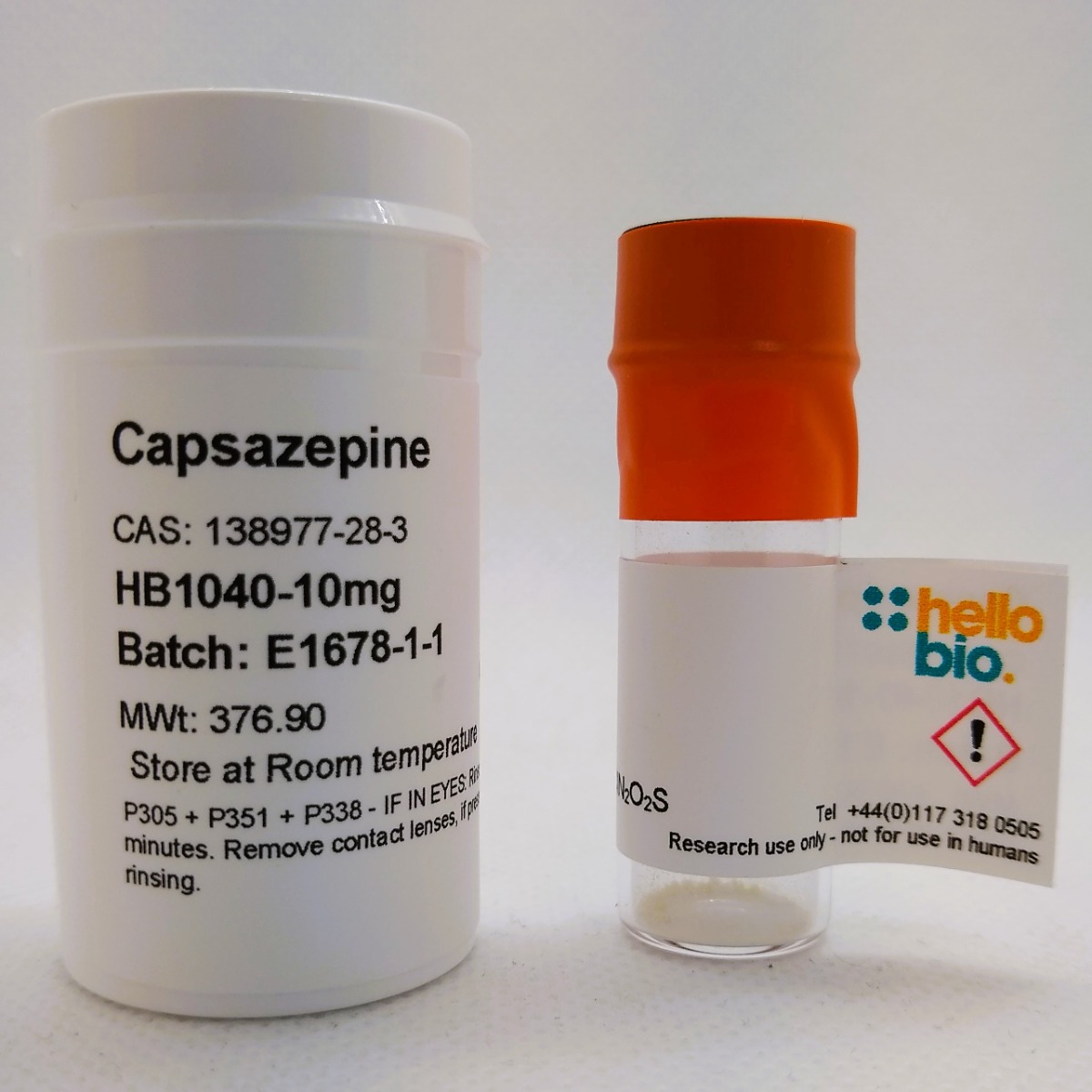 Capsazepine product vial image | Hello Bio