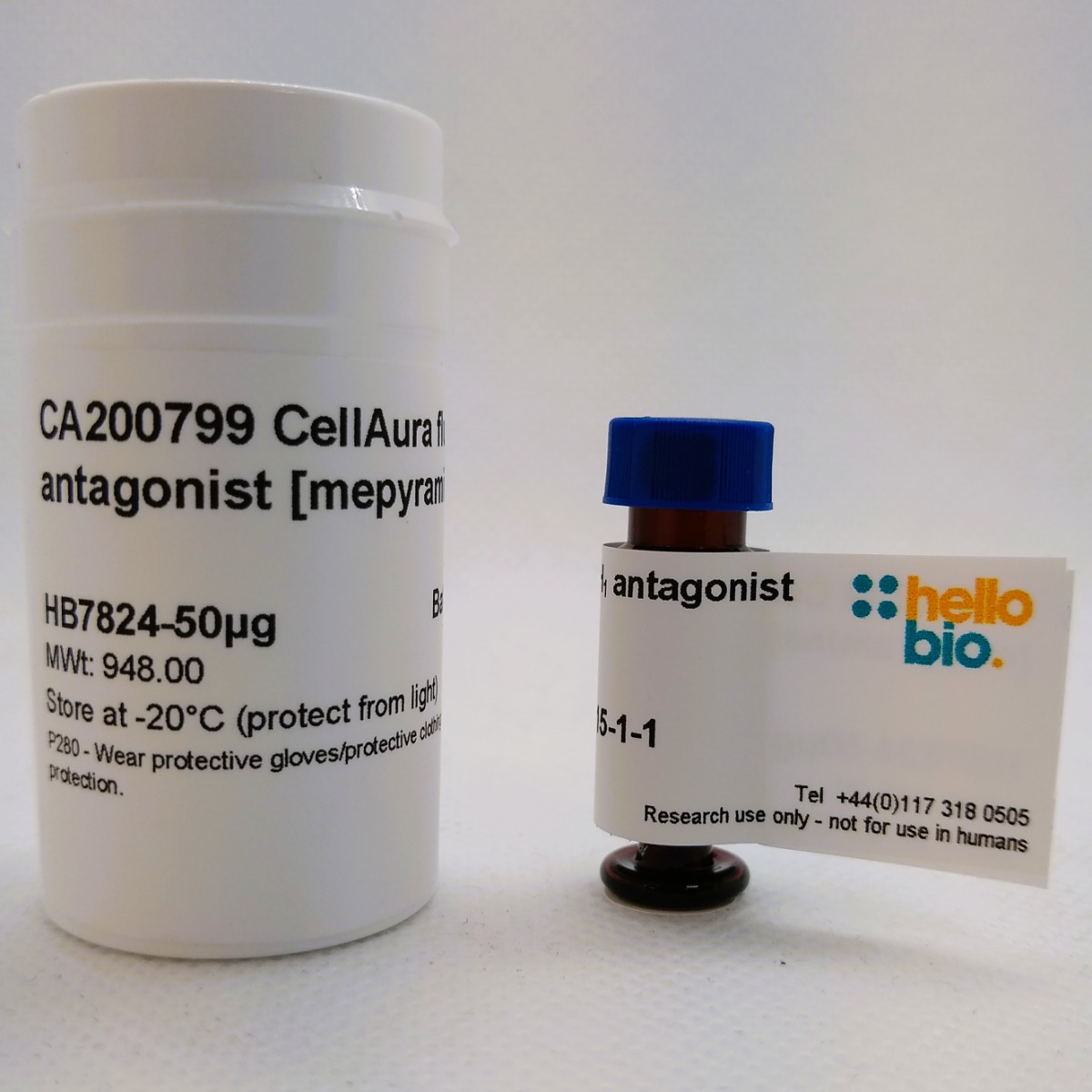 CellAura fluorescent H1 antagonist [mepyramine] product vial image | Hello Bio