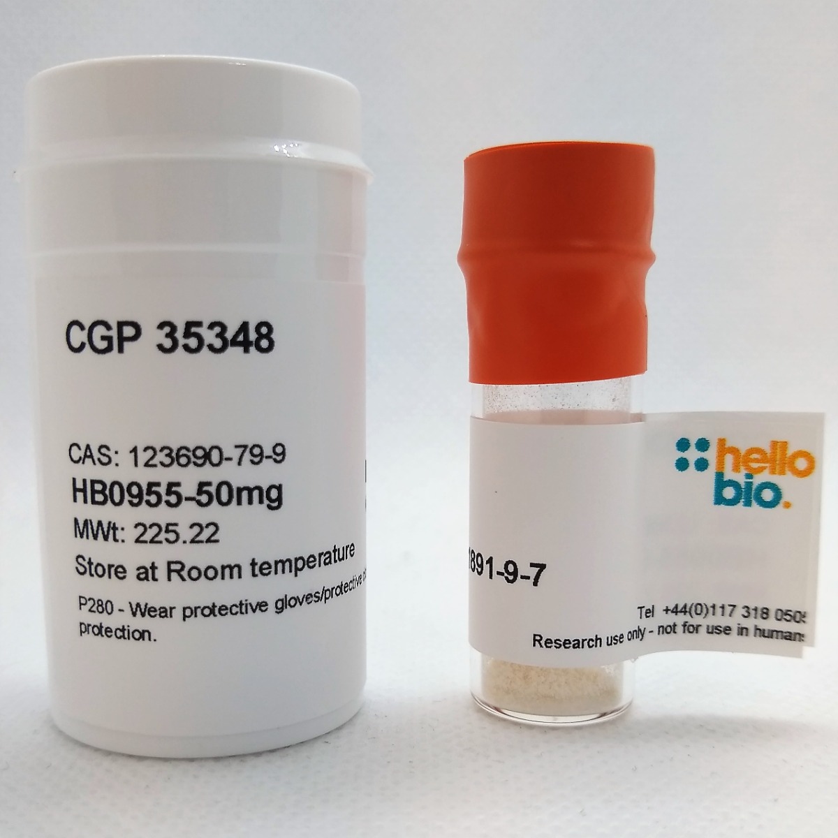 CGP 35348 product vial image | Hello Bio