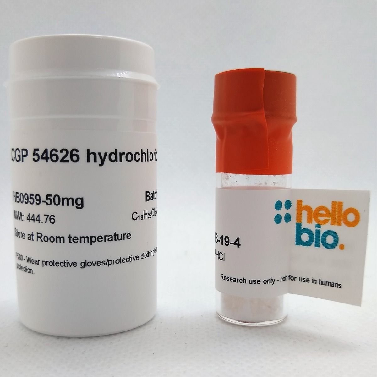CGP 54626 hydrochloride product vial image | Hello Bio