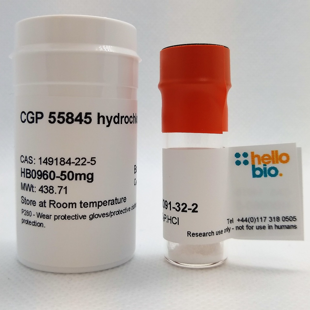 CGP 55845 hydrochloride product vial image | Hello Bio