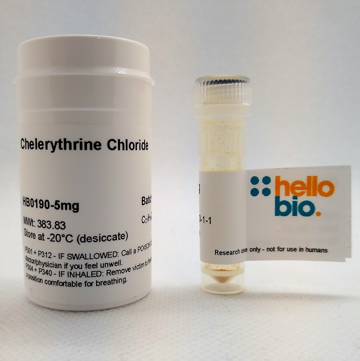 Chelerythrine Chloride product vial image | Hello Bio