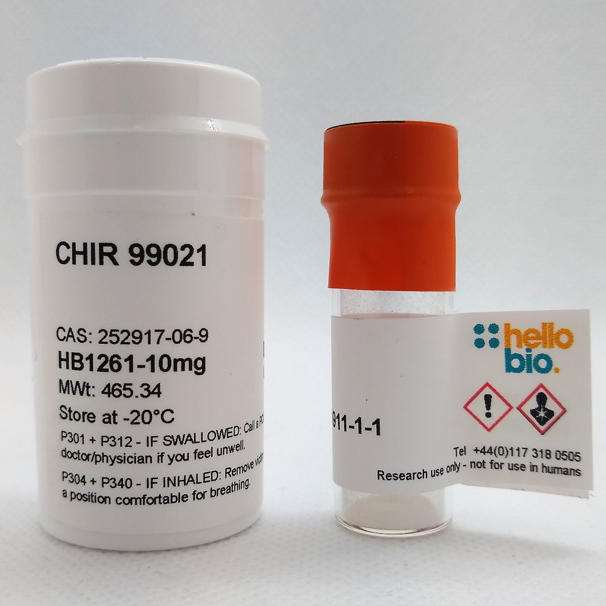 CHIR 99021 product vial image | Hello Bio