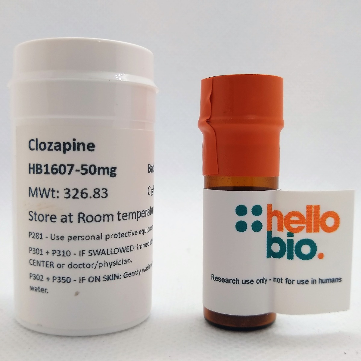 Clozapine product vial image | Hello Bio