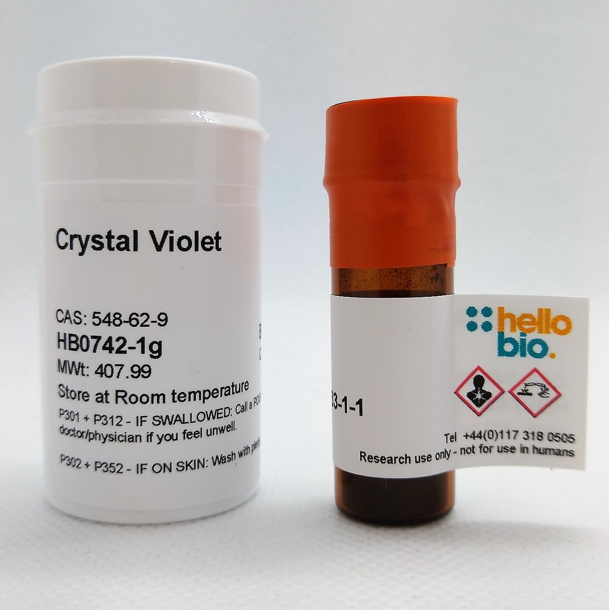 Crystal Violet product vial image | Hello Bio