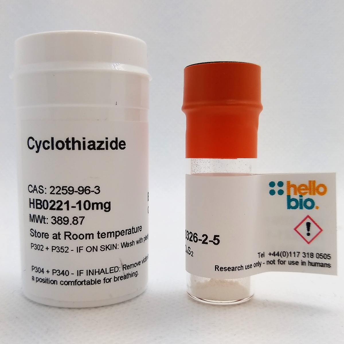 Cyclothiazide product vial image | Hello Bio