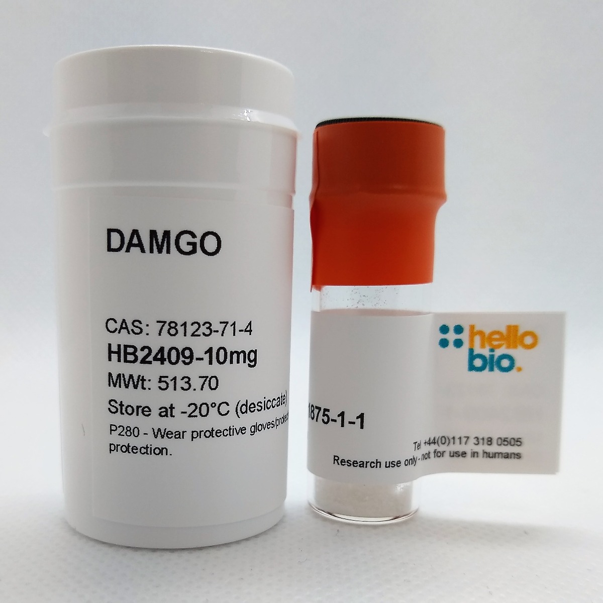 DAMGO product vial image | Hello Bio