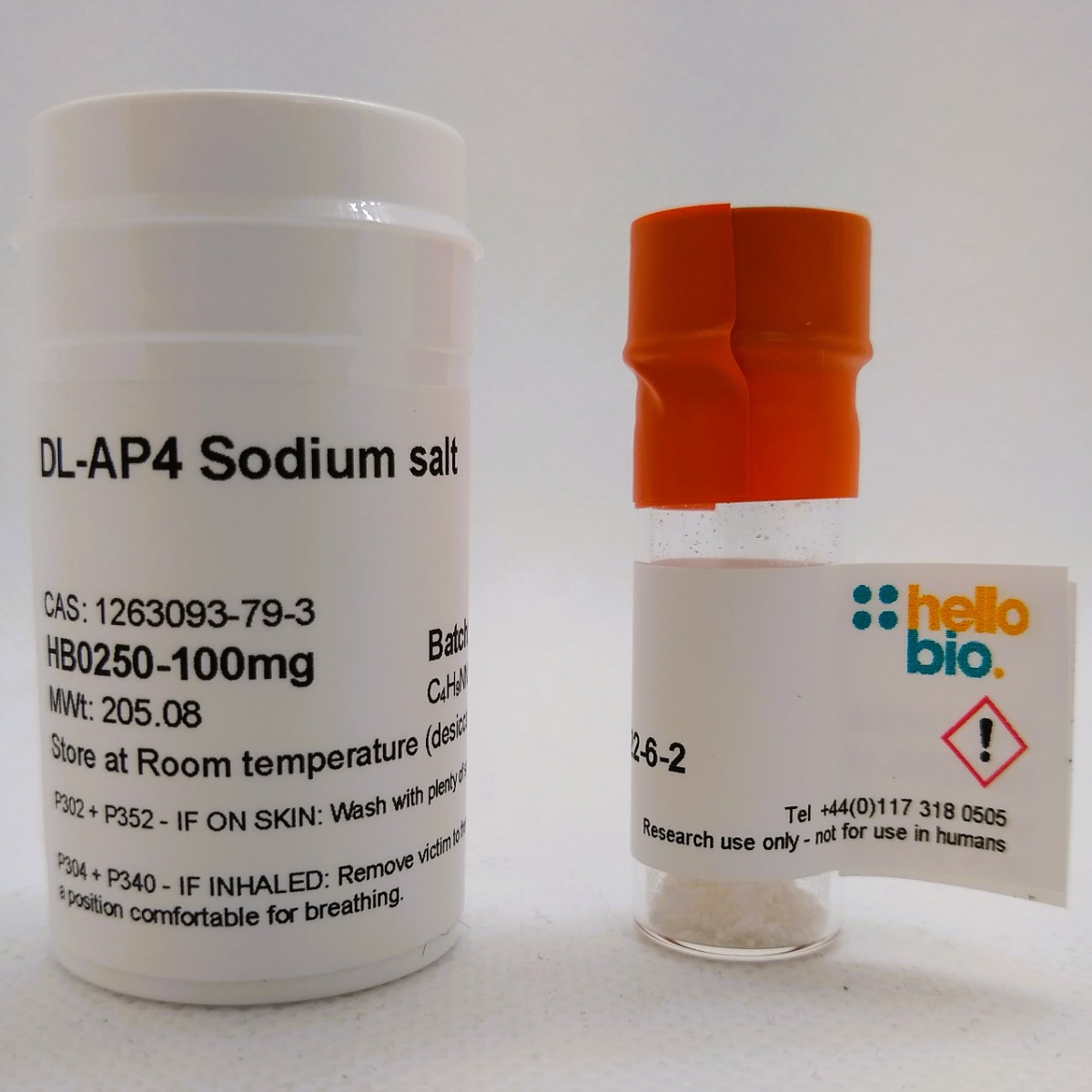 DL-AP4 Sodium salt product vial image | Hello Bio