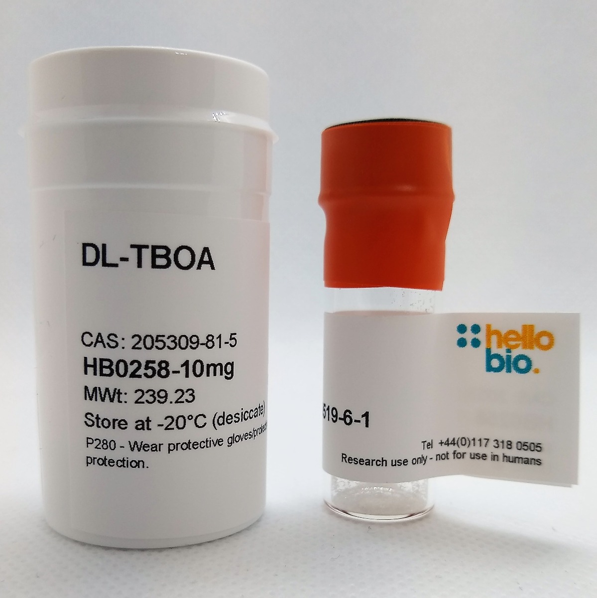 DL-TBOA product vial image | Hello Bio