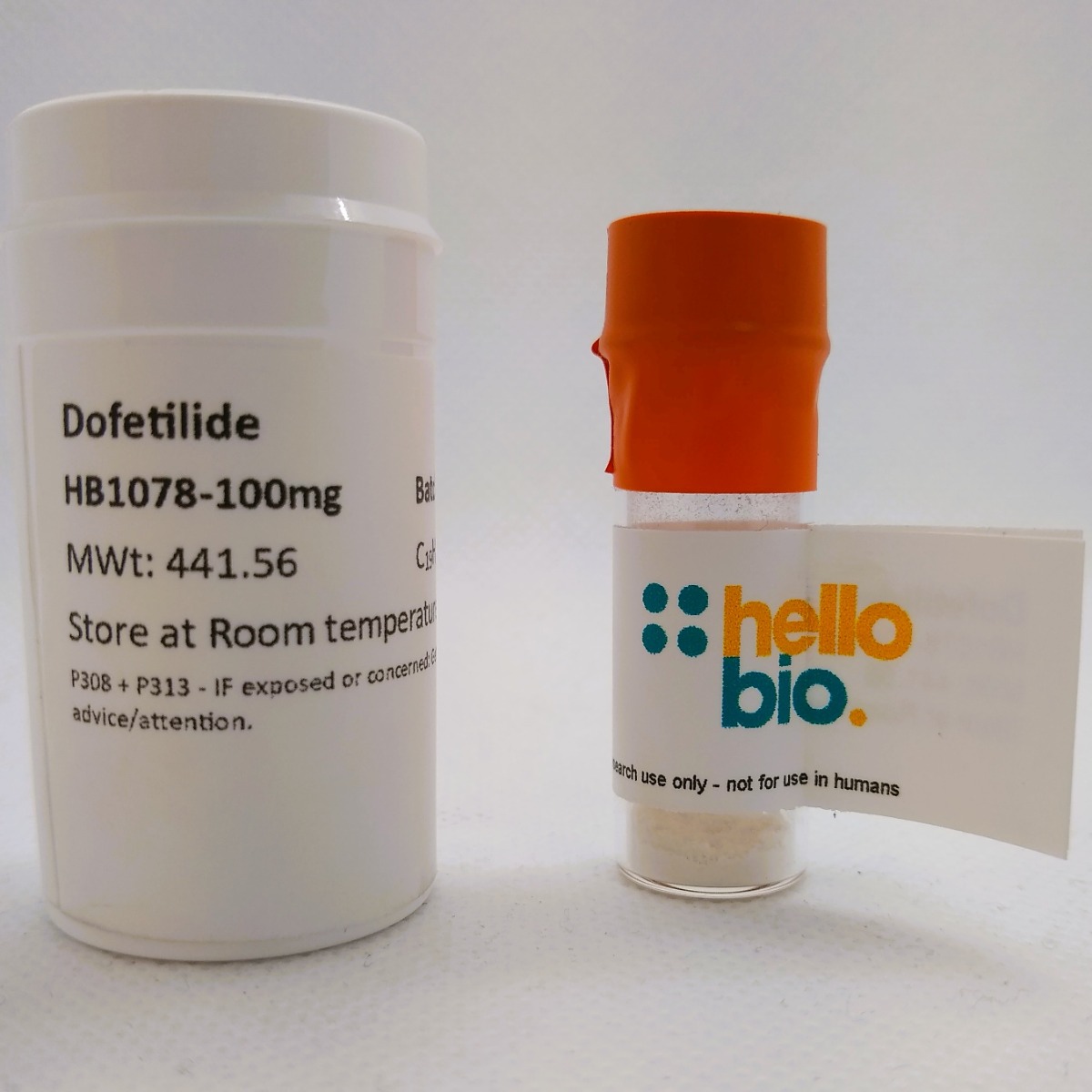 Dofetilide product vial image | Hello Bio