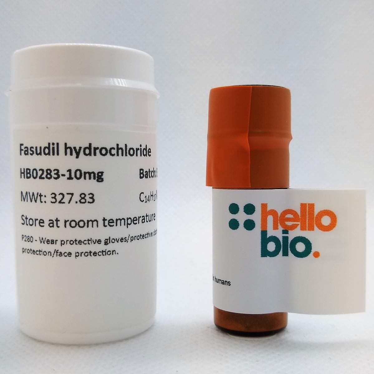 Fasudil hydrochloride product vial image | Hello Bio