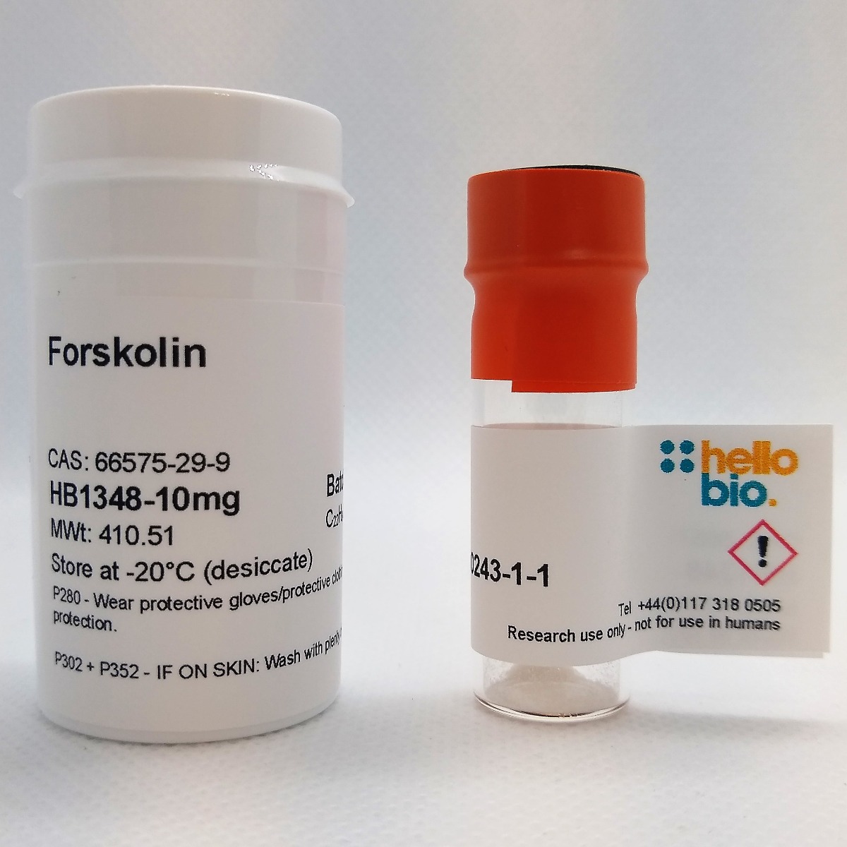 Forskolin product vial image | Hello Bio