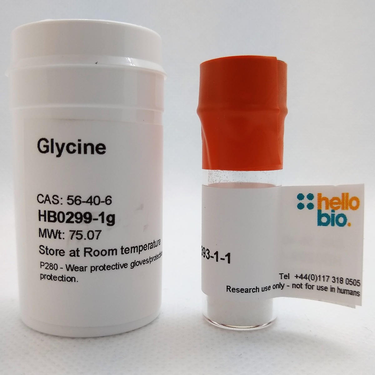 Glycine product vial image | Hello Bio
