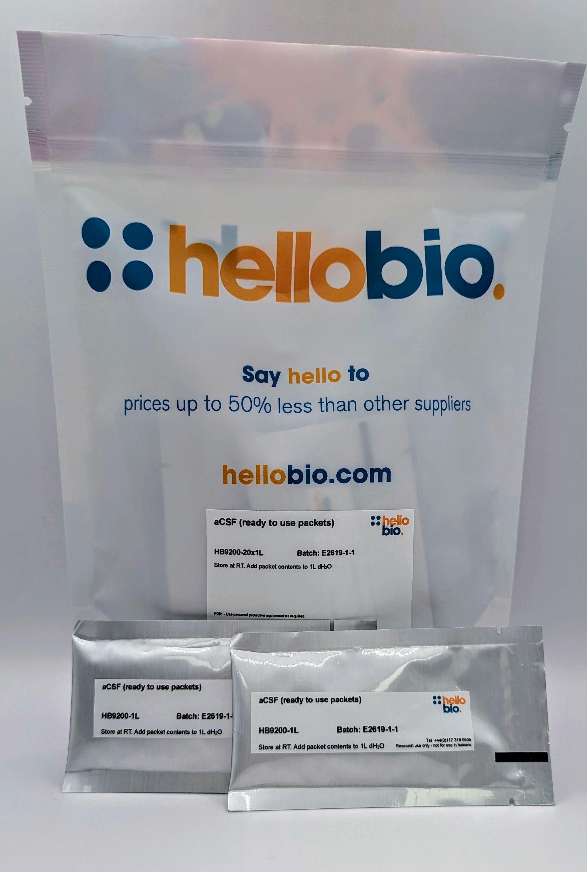 Figure 4. aCSF (ready to use packets) (HB9200) manufactured by Hello Bio