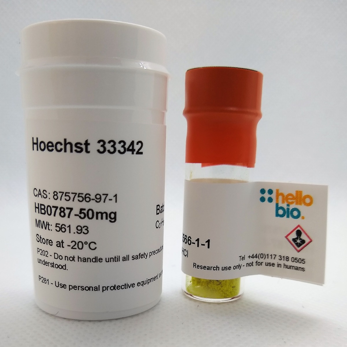Hoechst 33342 product vial image | Hello Bio