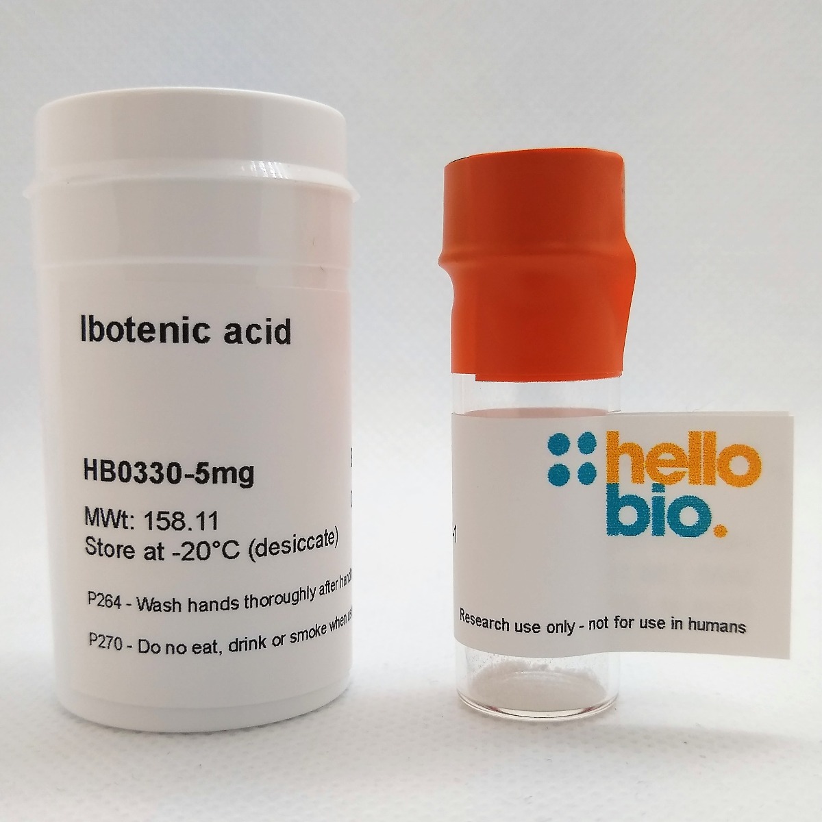 Ibotenic acid product vial image | Hello Bio