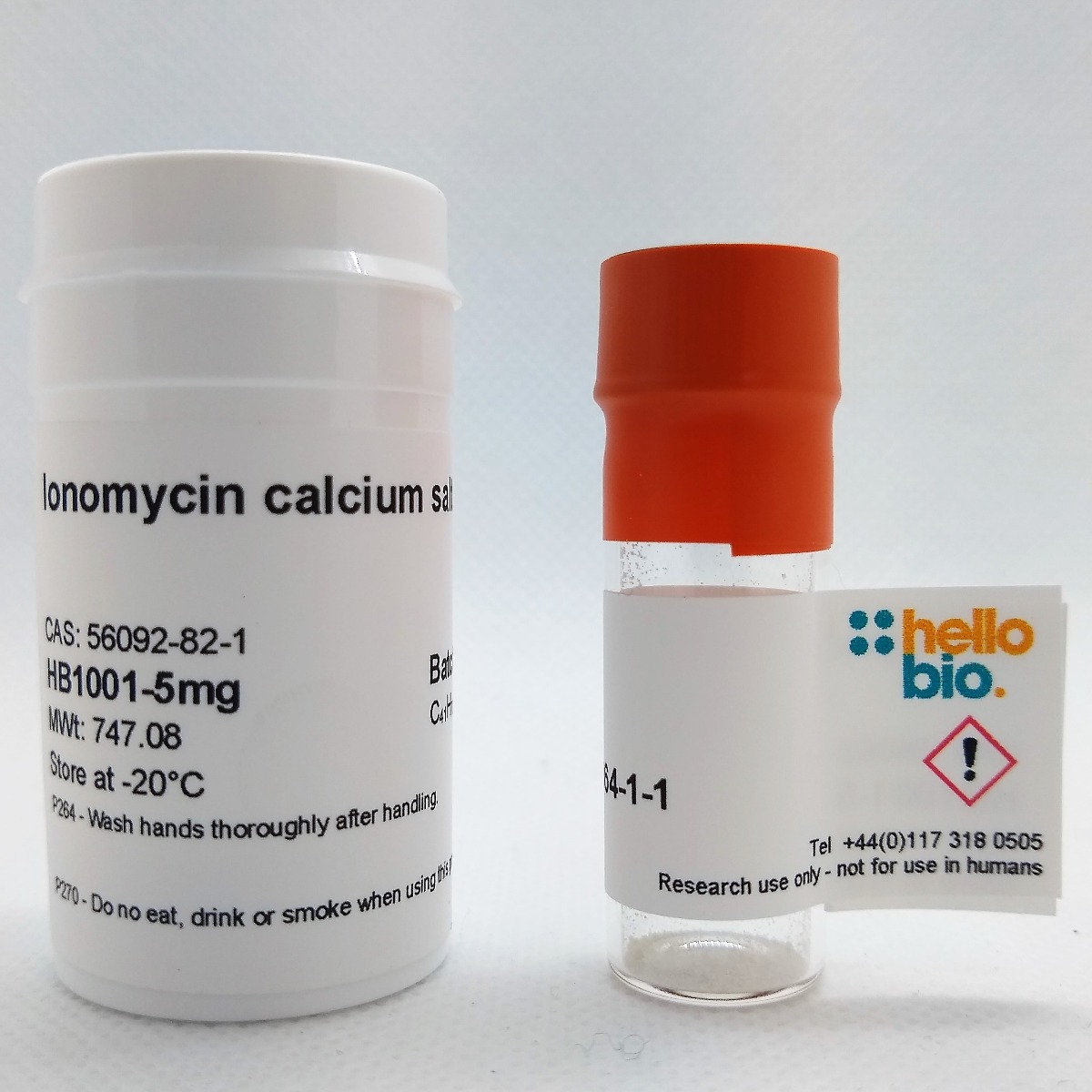 Ionomycin calcium salt product vial image | Hello Bio