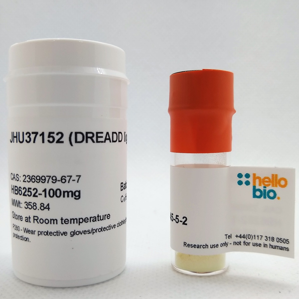 JHU37152 (DREADD ligand) product vial image | Hello Bio