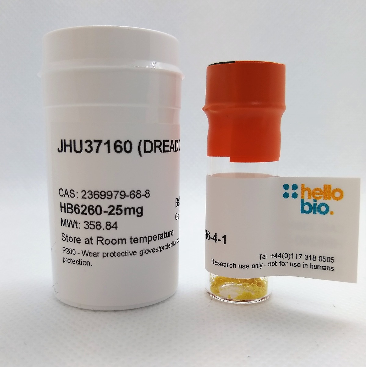JHU37160 (DREADD ligand) product vial image | Hello Bio
