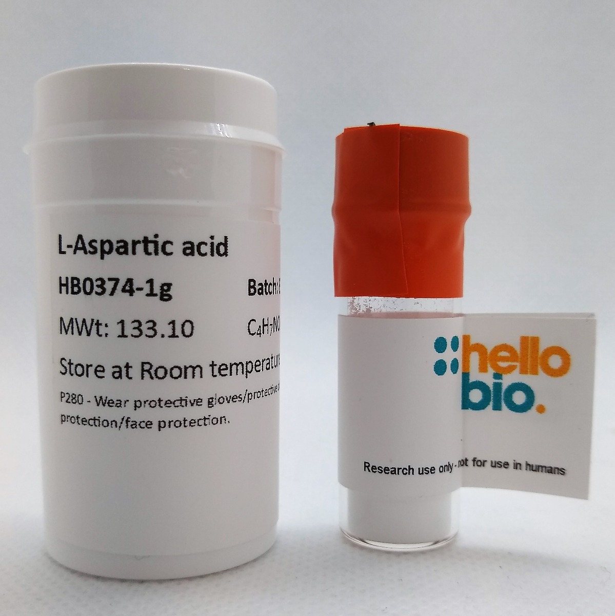 L-Aspartic acid product vial image | Hello Bio