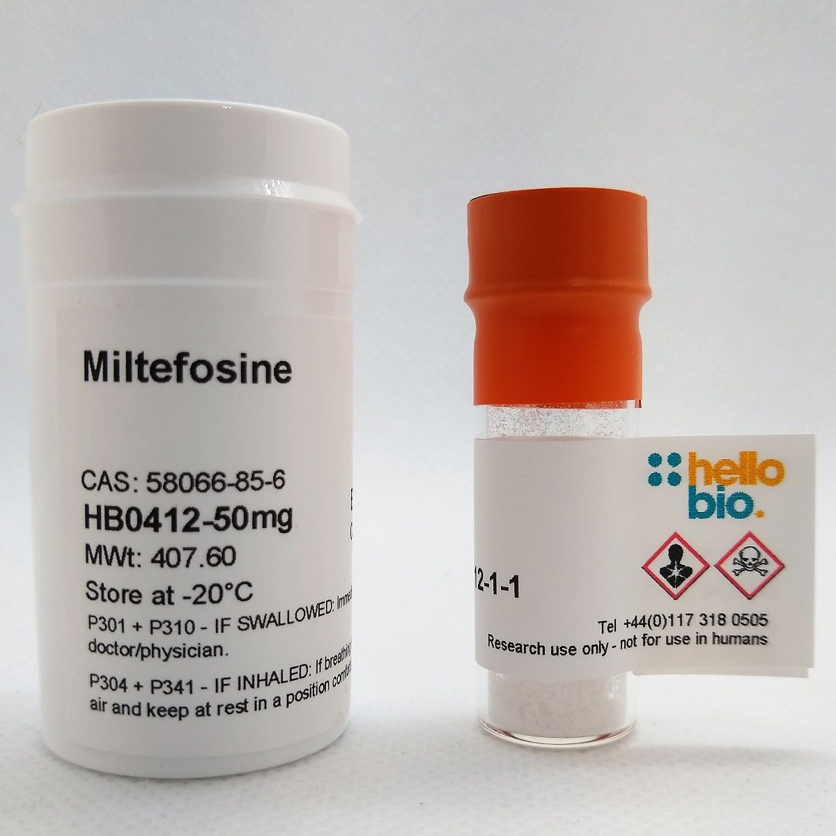 Miltefosine product vial image | Hello Bio