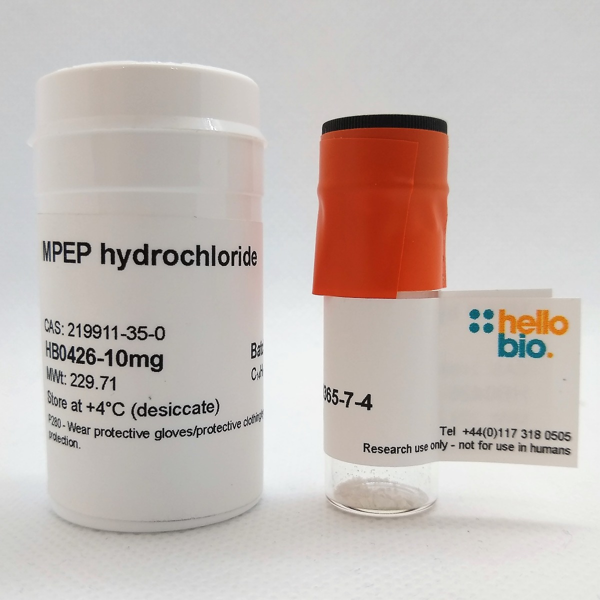 MPEP hydrochloride product vial image | Hello Bio