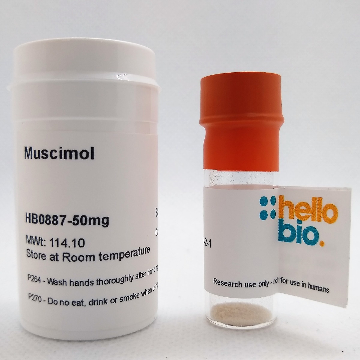 Muscimol product vial image | Hello Bio