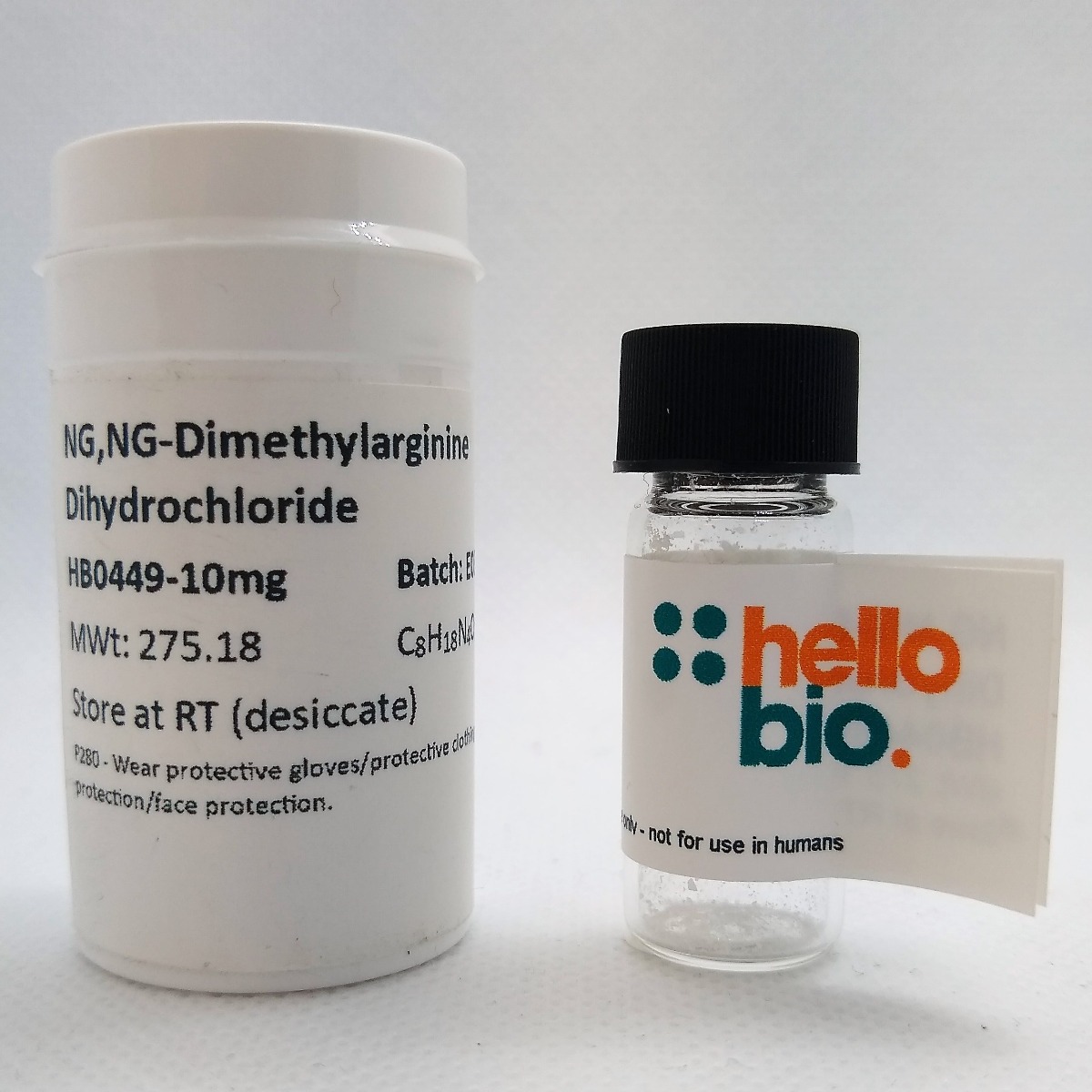 NG,NG-Dimethylarginine Dihydrochloride product vial image | Hello Bio