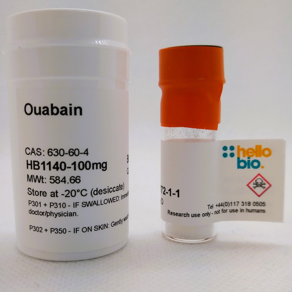 Ouabain product vial image | Hello Bio
