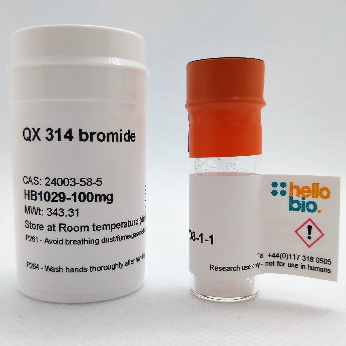 QX 314 bromide product vial image | Hello Bio