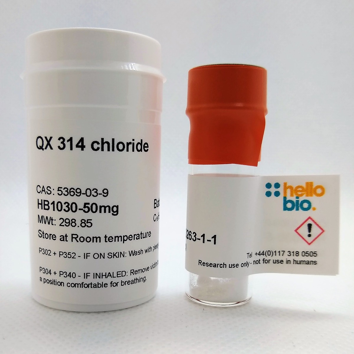 QX 314 chloride product vial image | Hello Bio