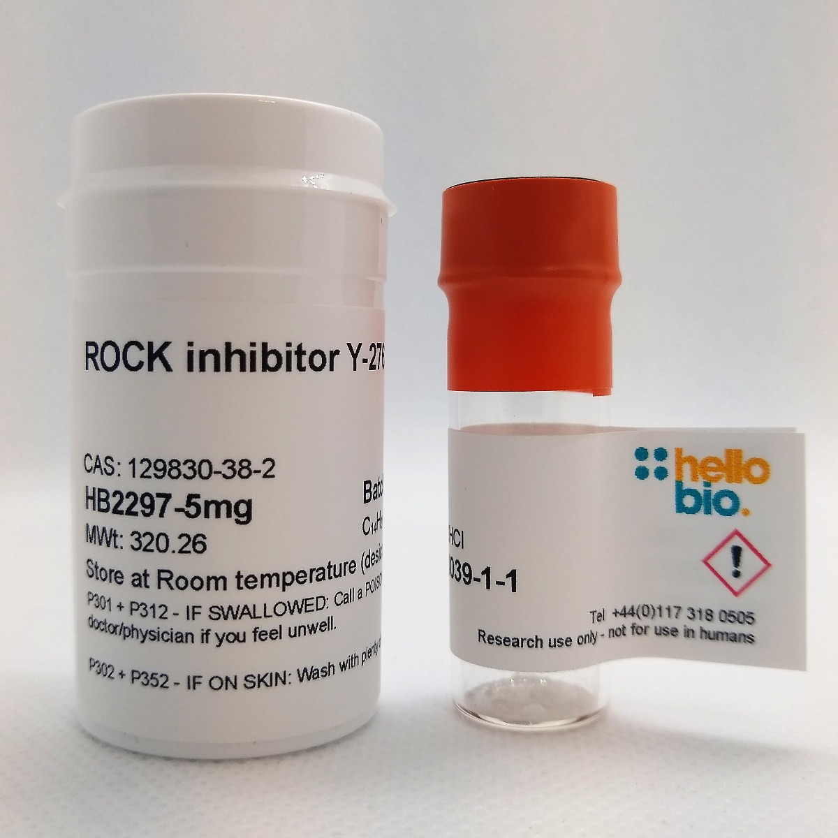 ROCK inhibitor Y-27632 product vial image | Hello Bio