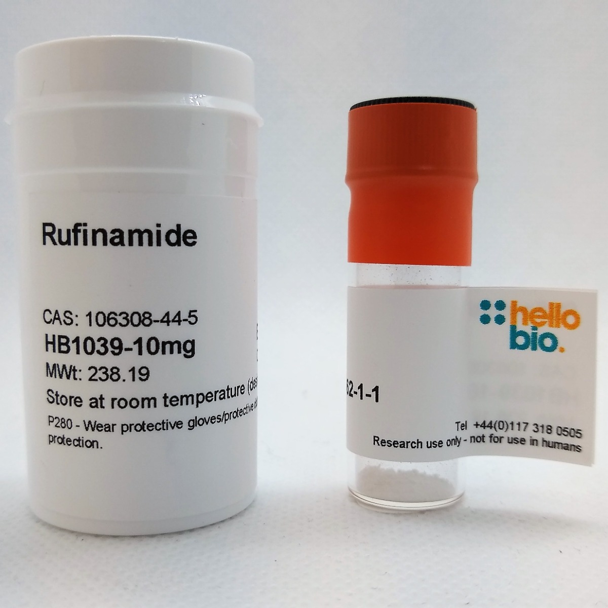 Rufinamide product vial image | Hello Bio
