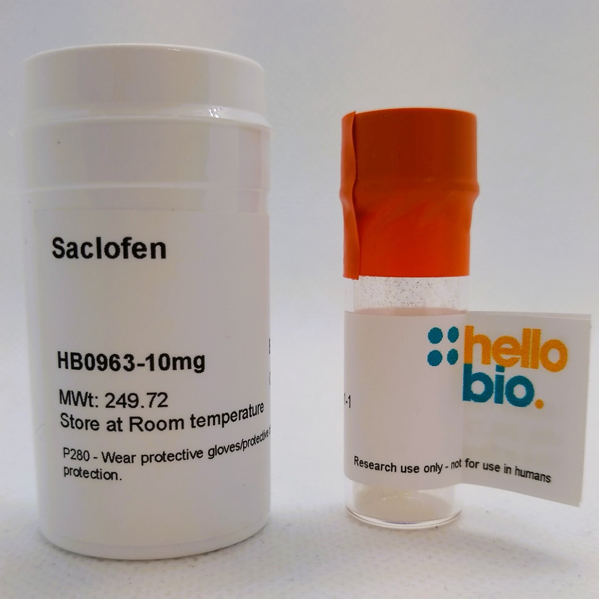 Saclofen product vial image | Hello Bio