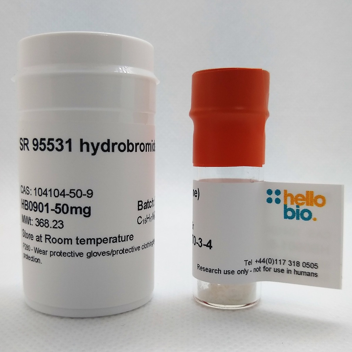 SR 95531 hydrobromide (Gabazine) product vial image | Hello Bio