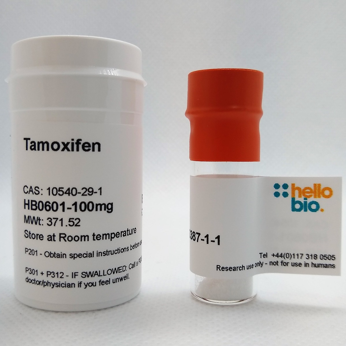 Tamoxifen product vial image | Hello Bio