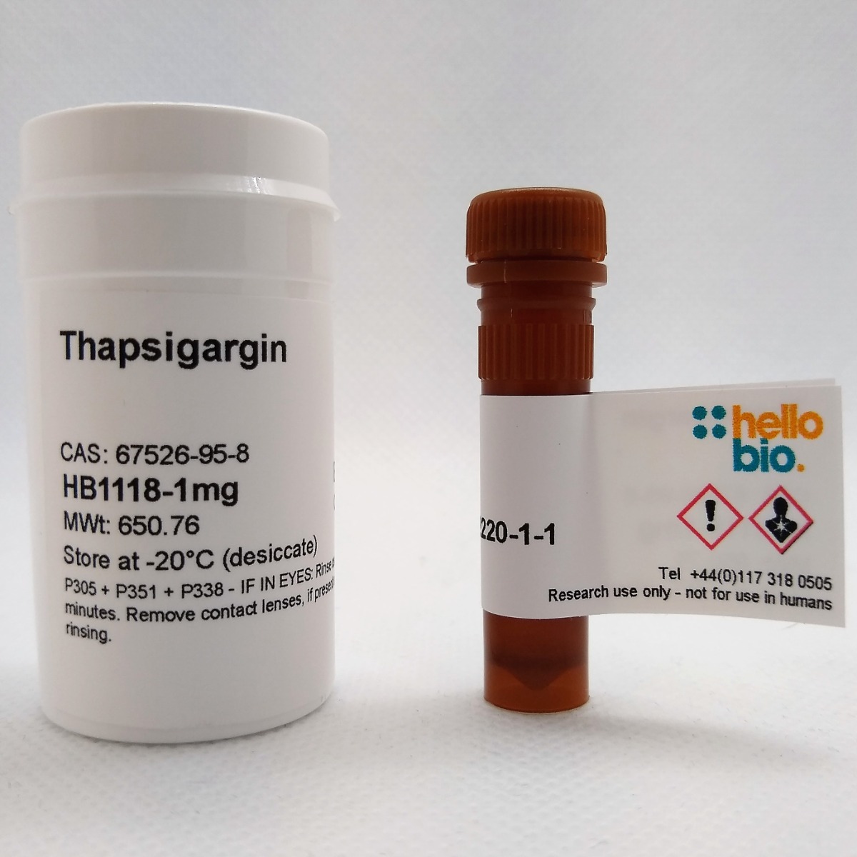 Thapsigargin product vial image | Hello Bio
