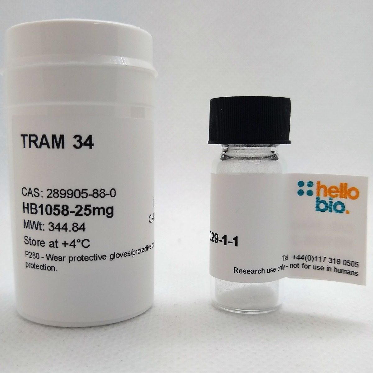 TRAM 34 product vial image | Hello Bio