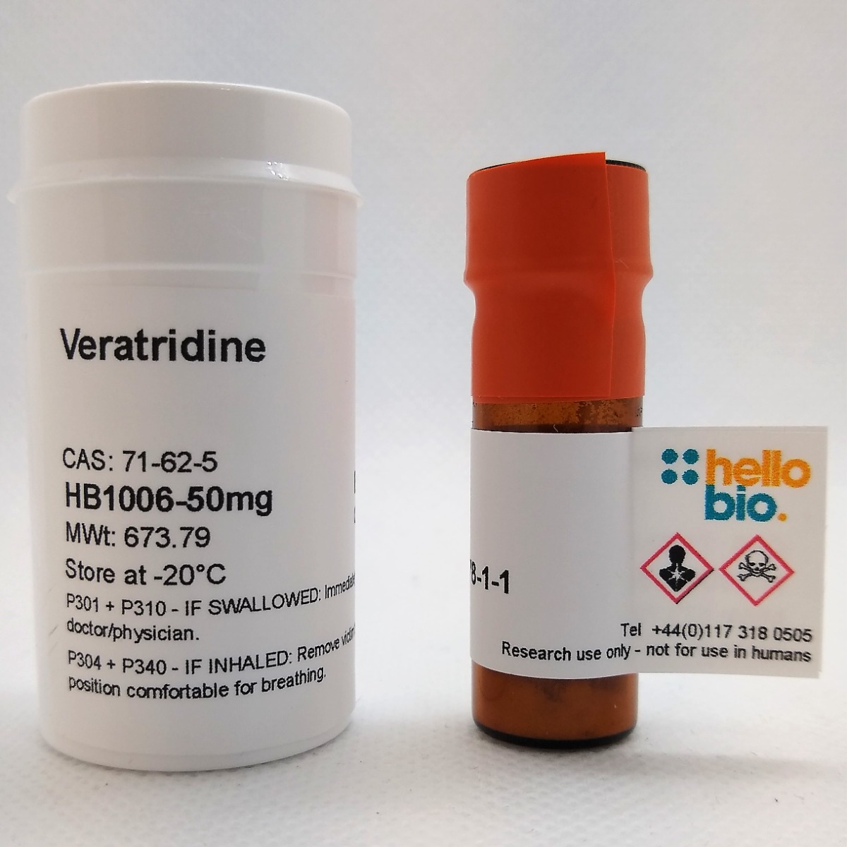Veratridine product vial image | Hello Bio